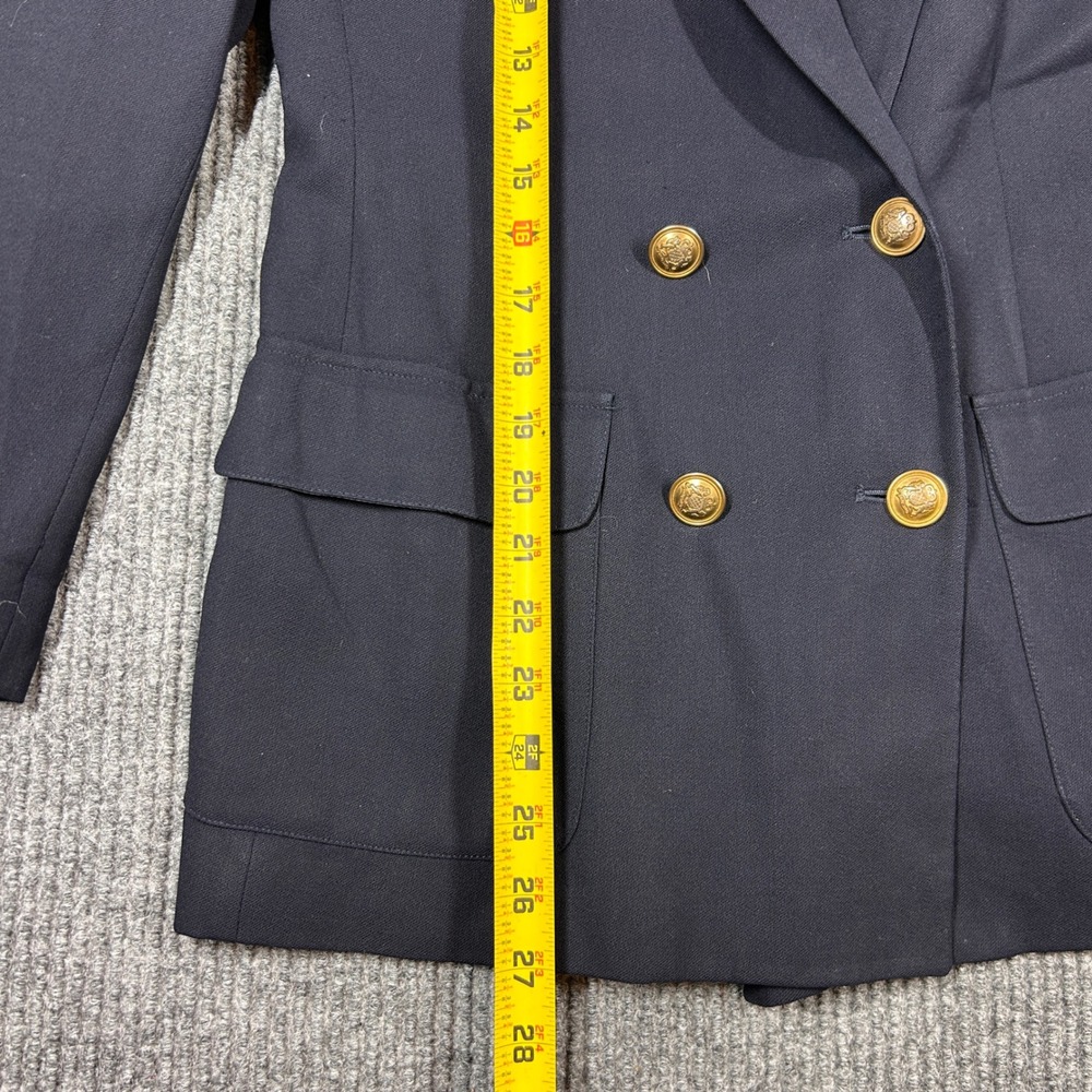 Vintage Lauren Ralph Lauren Blazer Women's‎ 4P Petite Navy Wool Gold Buttons - Picture 5 of 8